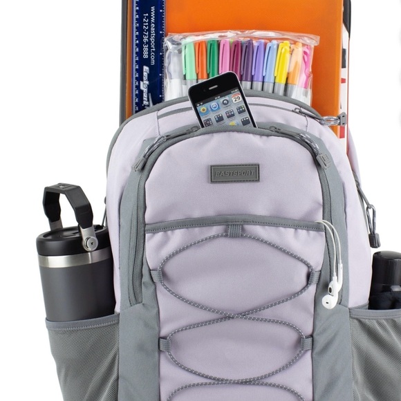 Eastsport Lavender and Gray Backpack - Picture 1 of 9